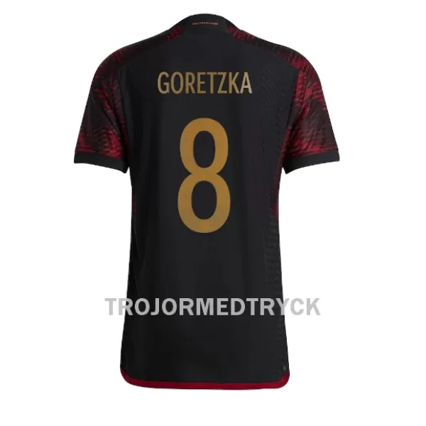 Tyskland Leon Goretzka 8 VM 2022 Fotbollströja Borta