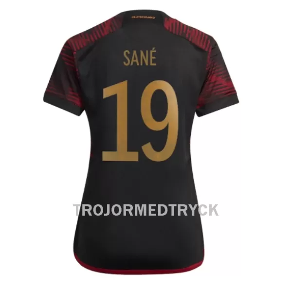 Tyskland Leroy Sané 19 VM 2022 Fotbollströja Dam Borta