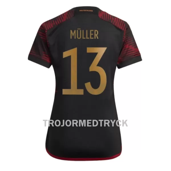 Tyskland Thomas Müller 13 VM 2022 Fotbollströja Dam Borta