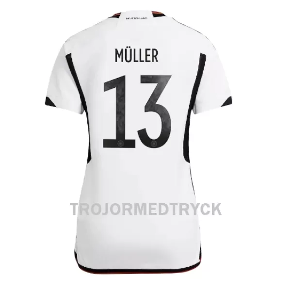 Tyskland Thomas Müller 13 VM 2022 Fotbollströja Dam Hemma