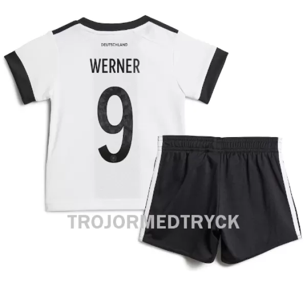 Tyskland Timo Werner 9 VM 2022 Fotbollströja Barn Hemma