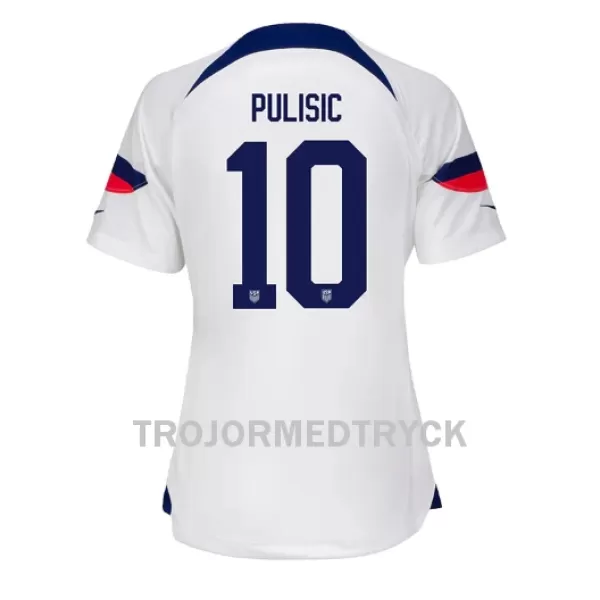 USA Christian Pulisic 10 VM 2022 Fotbollströja Dam Hemma