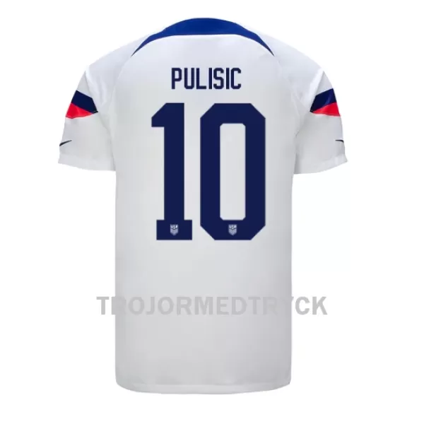 USA Christian Pulisic 10 VM 2022 Fotbollströja Hemma