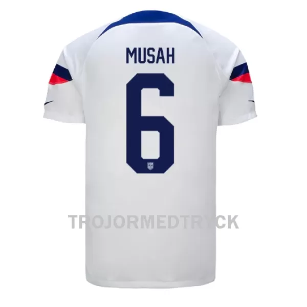 USA Yunus MUSAh 6 VM 2022 Fotbollströja Hemma