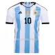 Argentina 3 Star Messi 10 VM 2022 Fotbollströja Hemma