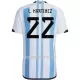 Argentina Lautaro Martinez 22 VM 2022 Fotbollströja Hemma