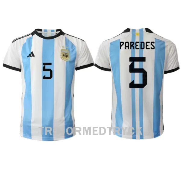 Argentina Leandro Paredes 5 VM 2022 Fotbollströja Hemma