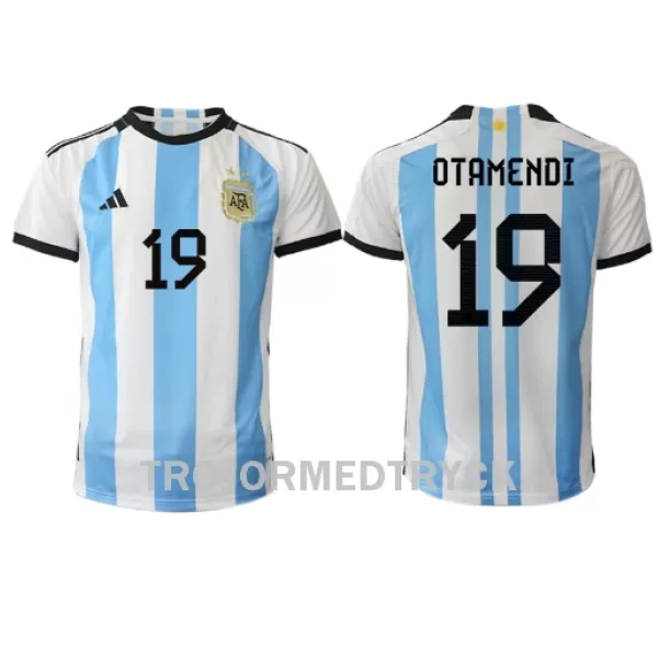 Argentina Nicolas Otamendi 19 VM 2022 Fotbollströja Hemma