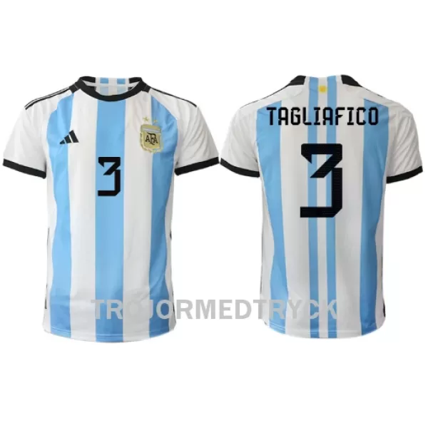 Argentina Nicolas Tagliafico 3 VM 2022 Fotbollströja Hemma