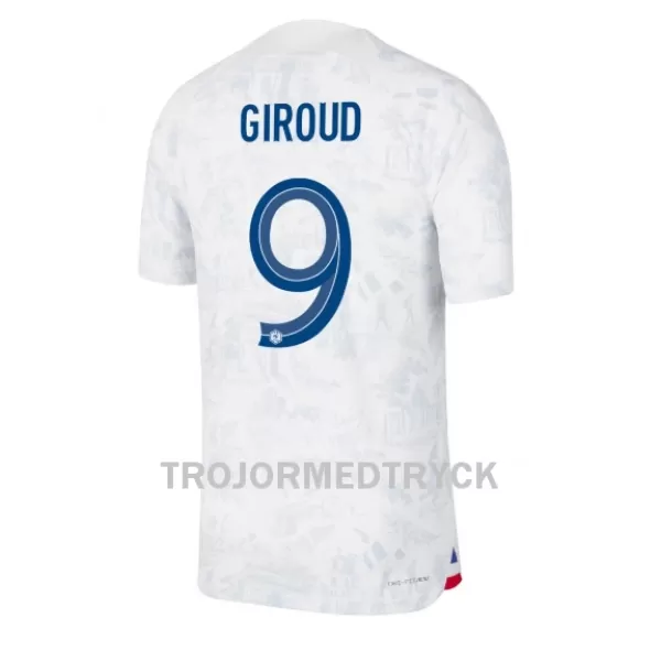 Frankrike Olivier Giroud 9 VM 2022 Fotbollströja Borta