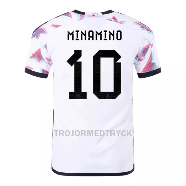 Japan MINAMINO 10 VM 2022 Fotbollströja Borta