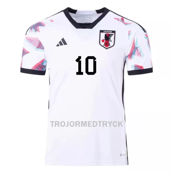 Japan MINAMINO 10 VM 2022 Fotbollströja Borta