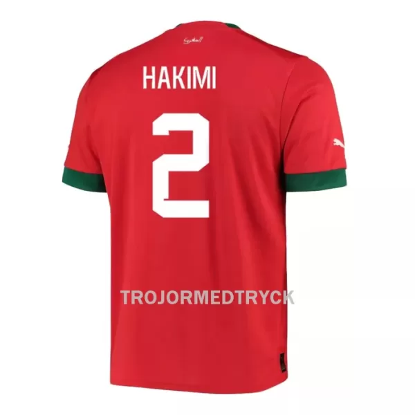 Marocko HAKIMI 2 VM 2022 Fotbollströja Hemma