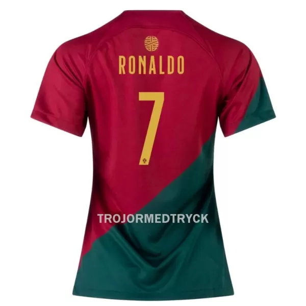 Portugal Cristiano Ronaldo 7 VM 2022 Fotbollströja Dam Hemma