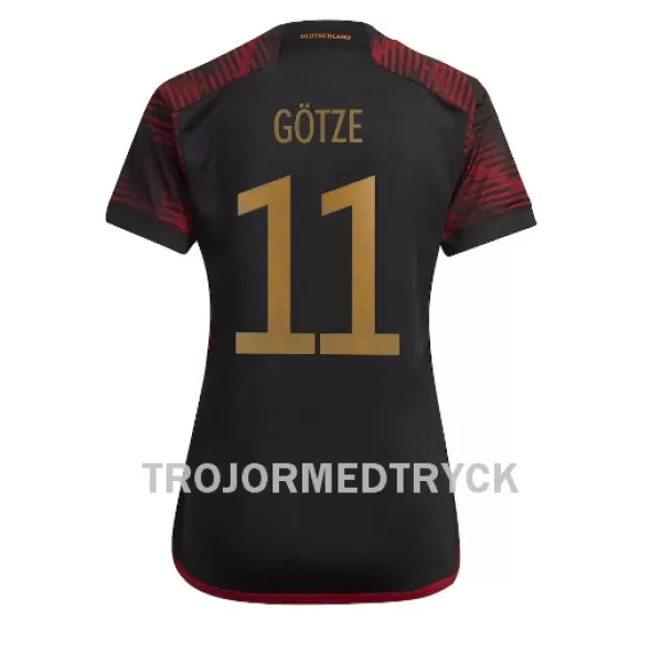 Tyskland Mario Gotze 11 VM 2022 Fotbollströja Dam Borta