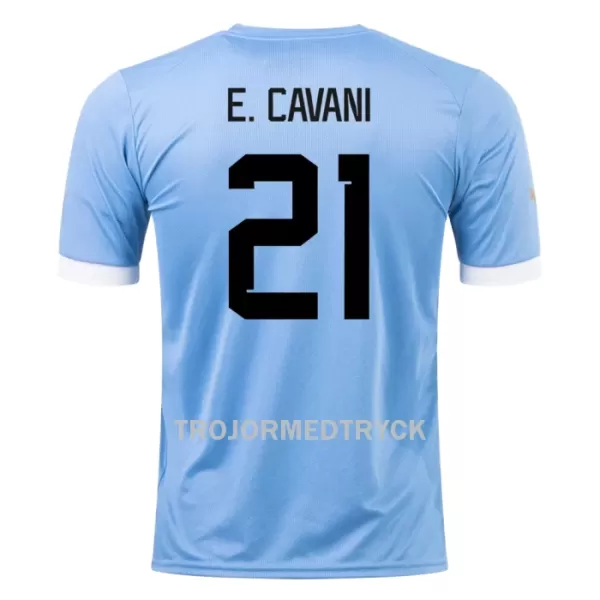 Uruguay E. CAVANI 21 VM 2022 Fotbollströja Hemma