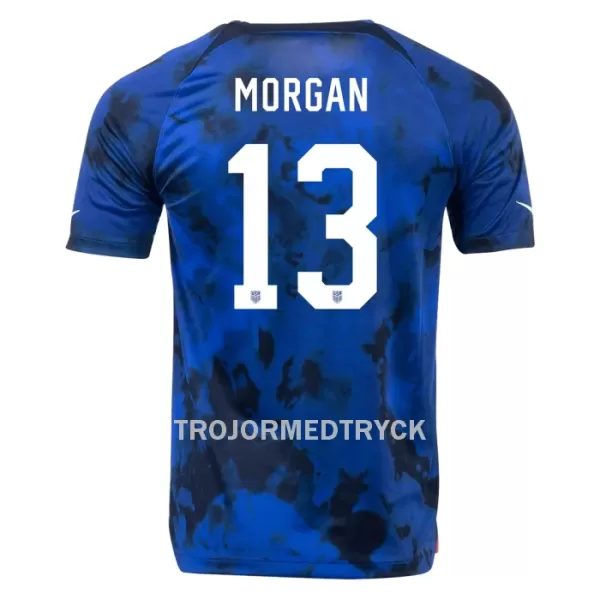 USA MORGAN 13 VM 2022 Fotbollströja Borta