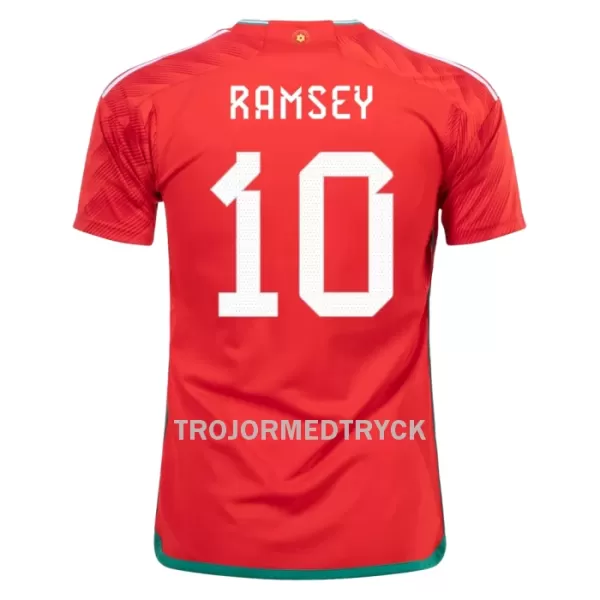 Wales RAMSEY 10 VM 2022 Fotbollströja Hemma