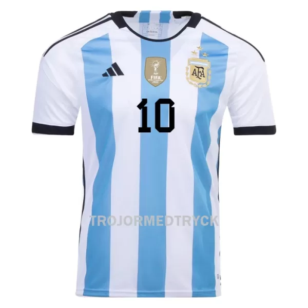 Argentina 3 Star MARADONA 10 VM 2022 Fotbollströja Hemma