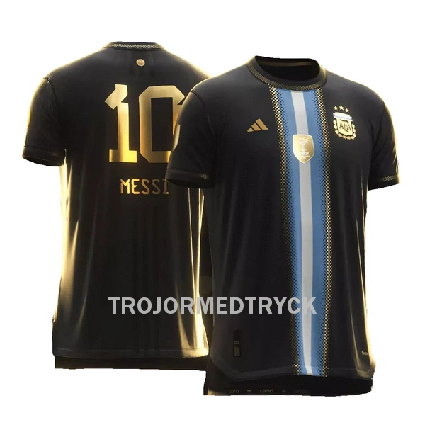 Argentina MESSI 10 Golden Bisht Fotbollströja