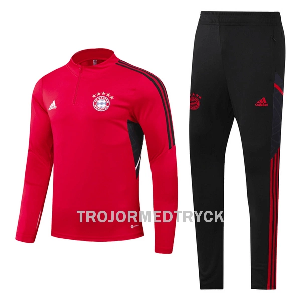 Bayern München Träningströja Quarter-Zip Barn 2022 Röd