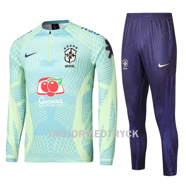 Brasilien Träningströja Quarter-Zip 2022 Grön