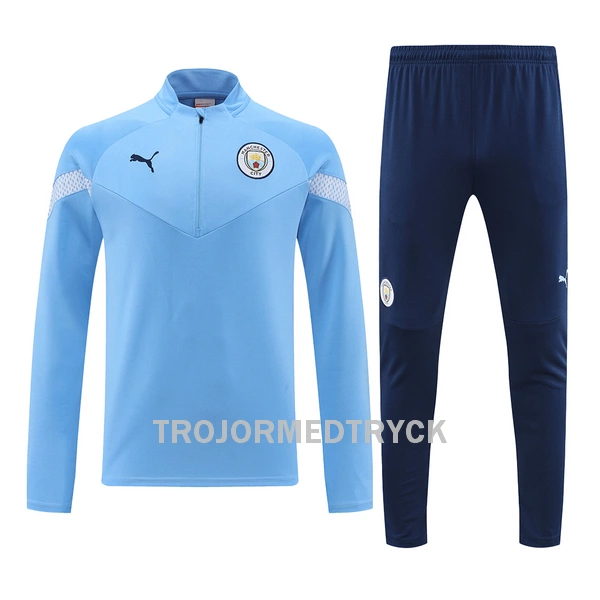 Manchester City Träningströja Quarter-Zip 22/23 Blå