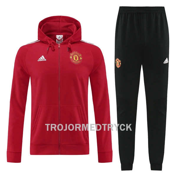 Manchester United Träningsjacka Hoodie-dräkt 22/23 Röd