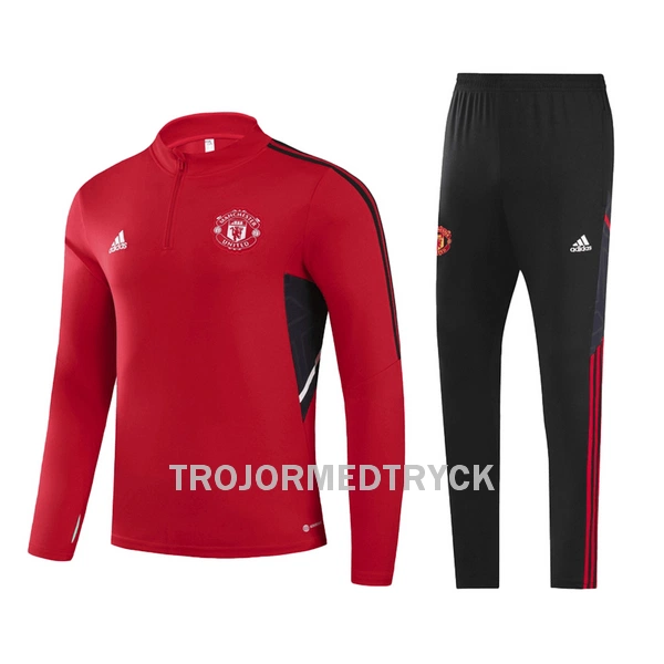 Manchester United Träningströja Quarter-Zip Barn 22/23 Röd