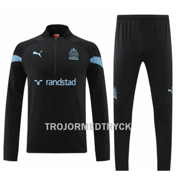 Olympique Marseille Träningströja Quarter-Zip 22/23 Svart