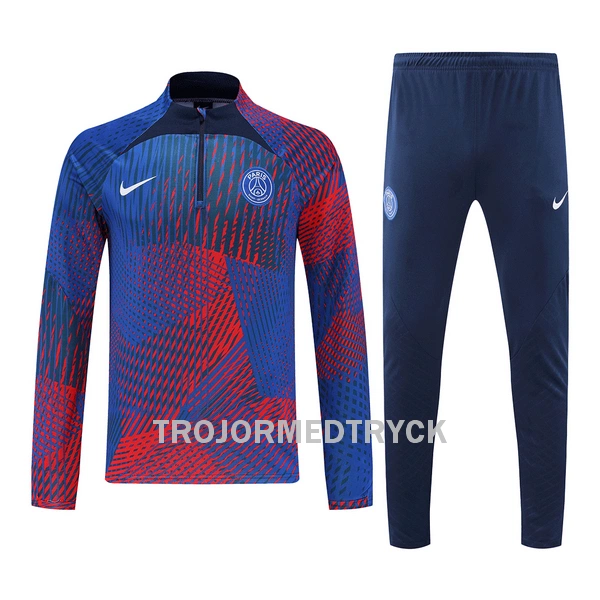 Paris Saint-Germain Träningströja Quarter-Zip 22/23 Blå Röd