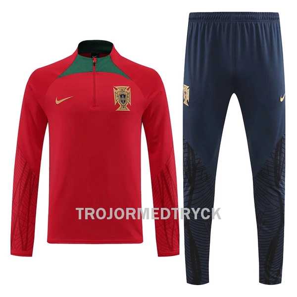 Portugal Träningströja Quarter-Zip 2022 Röd