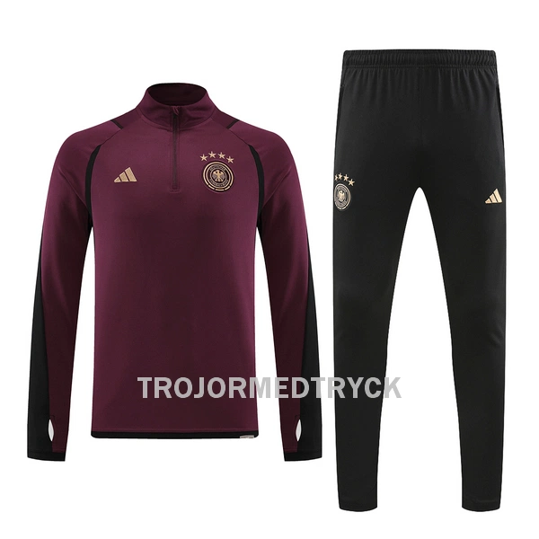 Tyskland Träningströja Quarter-Zip 2022 Röd