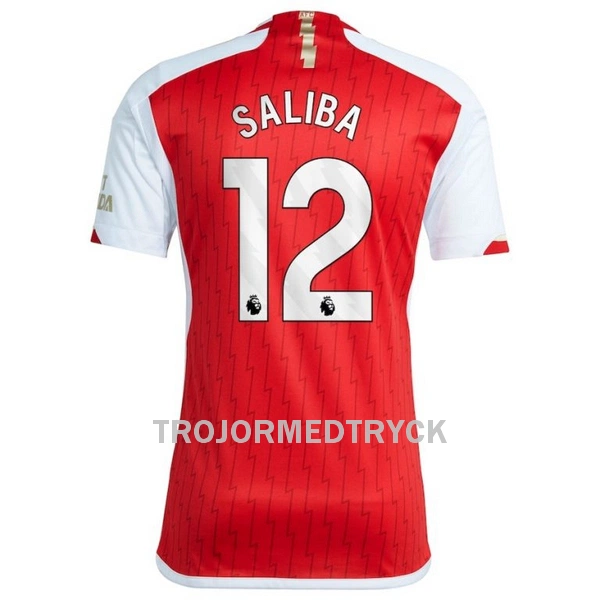 Arsenal Saliba 12 Fotbollströja Hemma 2023/24