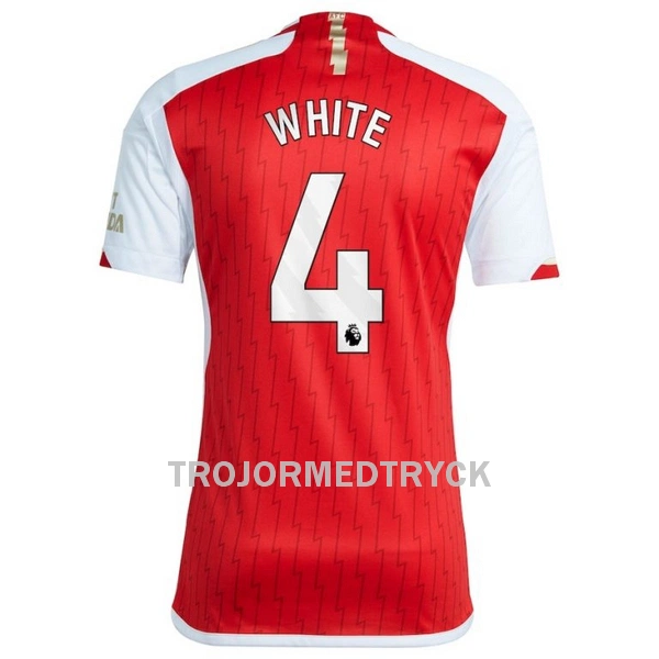 Arsenal White 4 Fotbollströja Hemma 2023/24