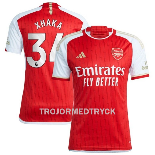 Arsenal Xhaka 34 Fotbollströja Hemma 2023/24