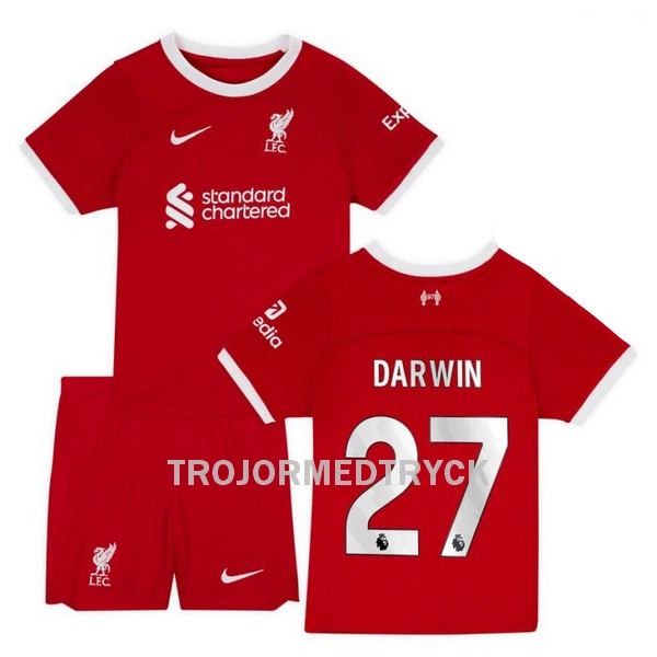 Liverpool Darwin 27 Fotbollströja Barn Hemma 2023/24