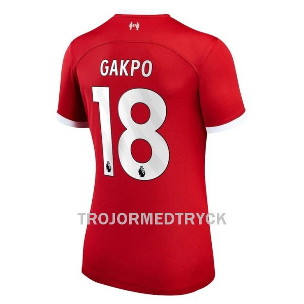 Liverpool Gakpo 18 Fotbollströja Dam Hemma 2023/24