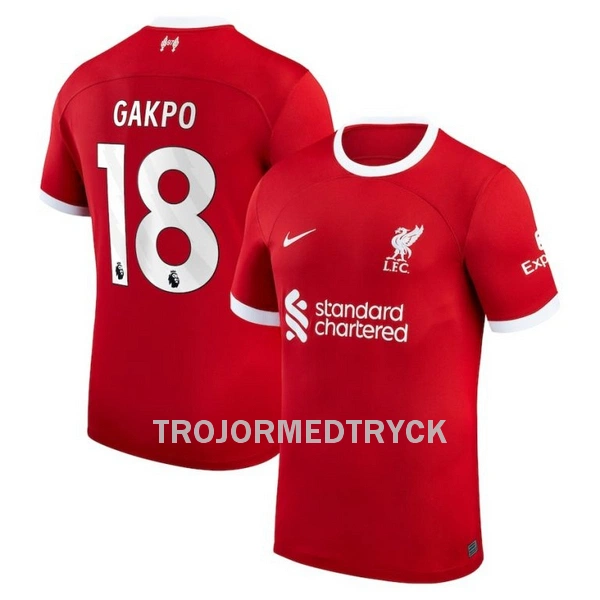 Liverpool Gakpo 18 Fotbollströja Hemma 2023/24