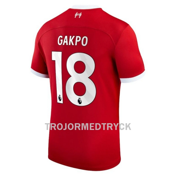 Liverpool Gakpo 18 Fotbollströja Hemma 2023/24