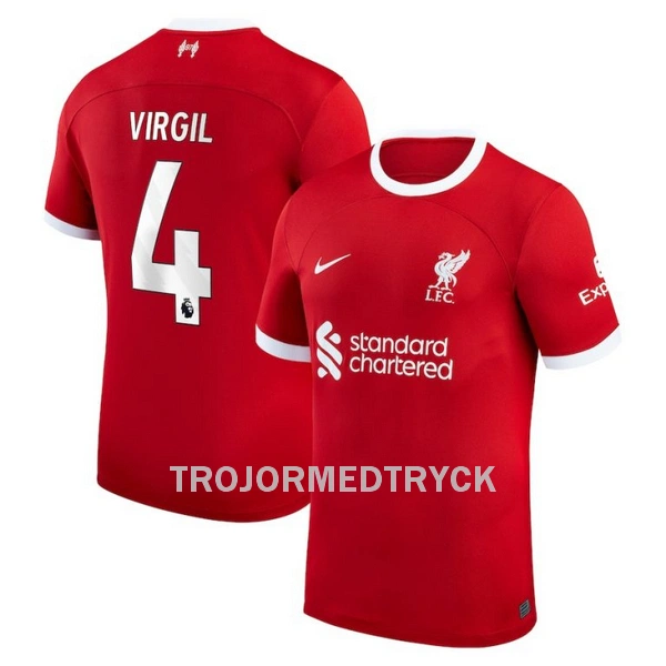 Liverpool Virgil 4 Fotbollströja Hemma 2023/24