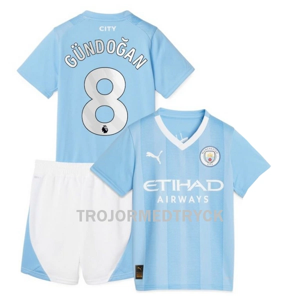 Manchester City Gündogan 8 Fotbollströja Barn Hemma 2023/24