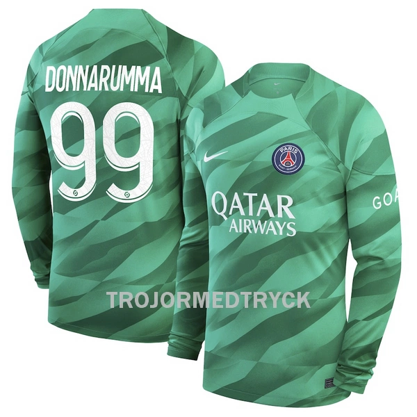 Paris Saint-Germain Donnarumma 99 Målvakt Fotbollströja Hemma 2023/24 Långärmad