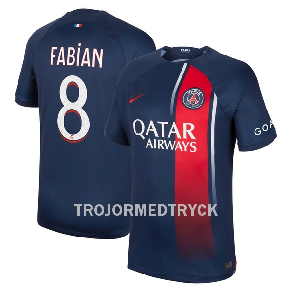 Paris Saint-Germain Fabian 8 Fotbollströja Hemma 2023/24