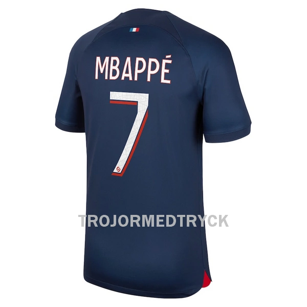 Paris Saint-Germain Mbappé 7 Fotbollströja Hemma 2023/24