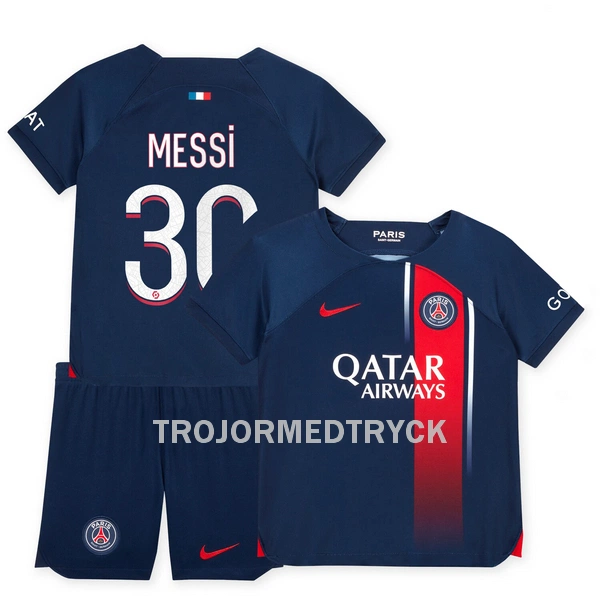 Paris Saint-Germain Messi 30 Fotbollströja Barn Hemma 2023/24