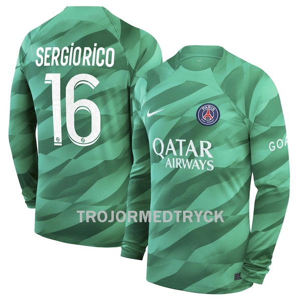 Paris Saint-Germain Sergio Rico 16 Målvakt Fotbollströja Hemma 2023/24 Långärmad