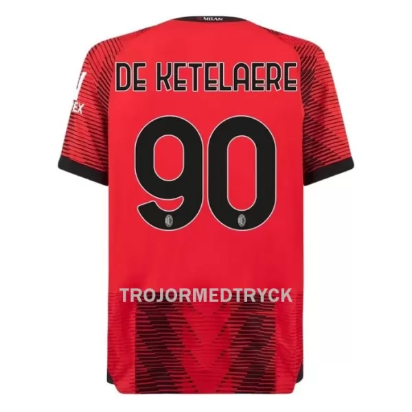 AC Milan De Ketelaere 90 Fotbollströja Hemma 2023/24