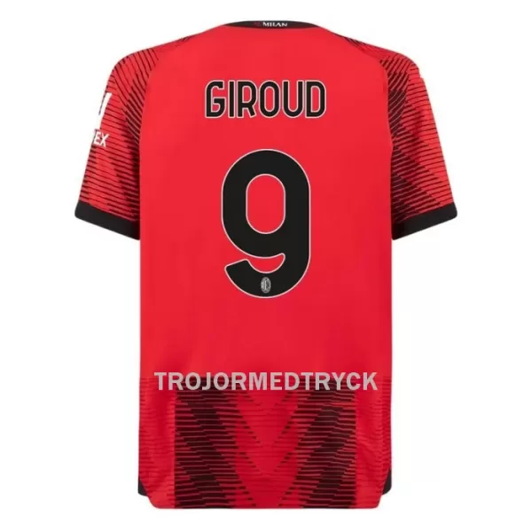 AC Milan Giroud 9 Fotbollströja Barn Hemma 2023/24