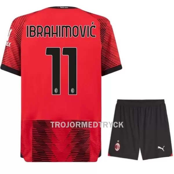 AC Milan Ibrahimovic 11 Fotbollströja Barn Hemma 2023/24